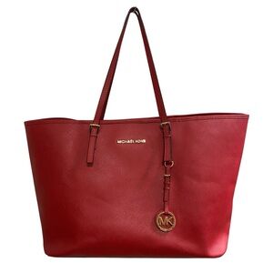 Michael Kors Red Leather Tote